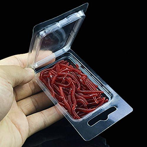 50 Gói Giun Câu Cá Bass Nhựa Mềm, Giun Nhựa Mềm