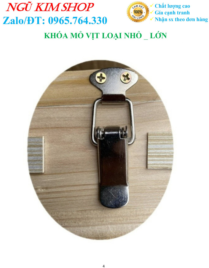 KHÓA MỎ VỊT LOẠI NHỎ _ LỚN