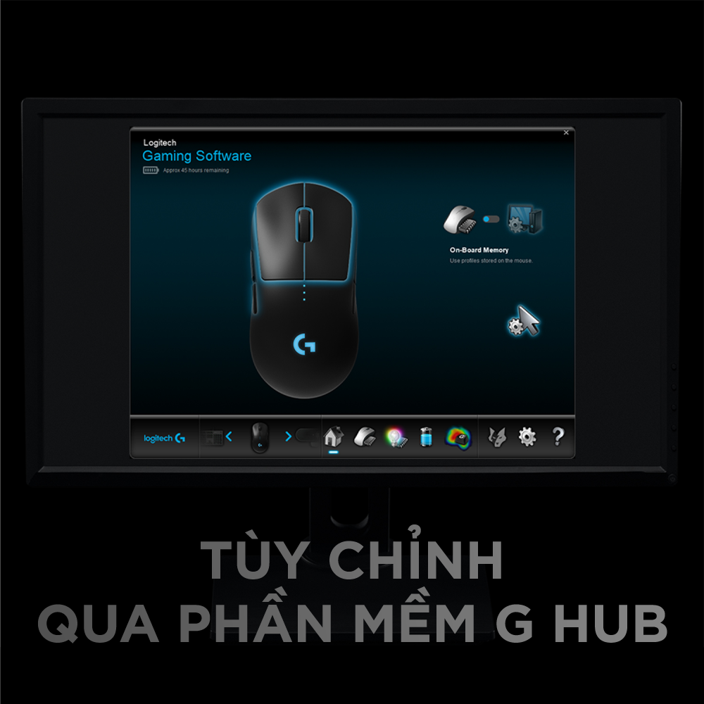 Chuột game không dây Logitech G Pro Wireless - Thiết kế cấp độ Esport, nhẹ, cảm biến Hero 25k, RGB Lightsync, Lightspeed -Hàng Chính Hãng