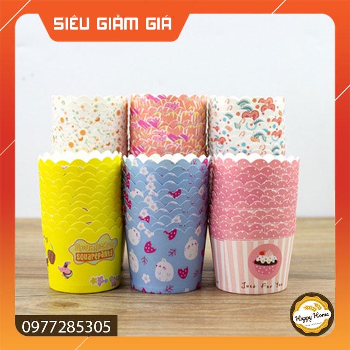 Ly giấy cupcake muffin lót bánh chịu nhiệt set 50 cái