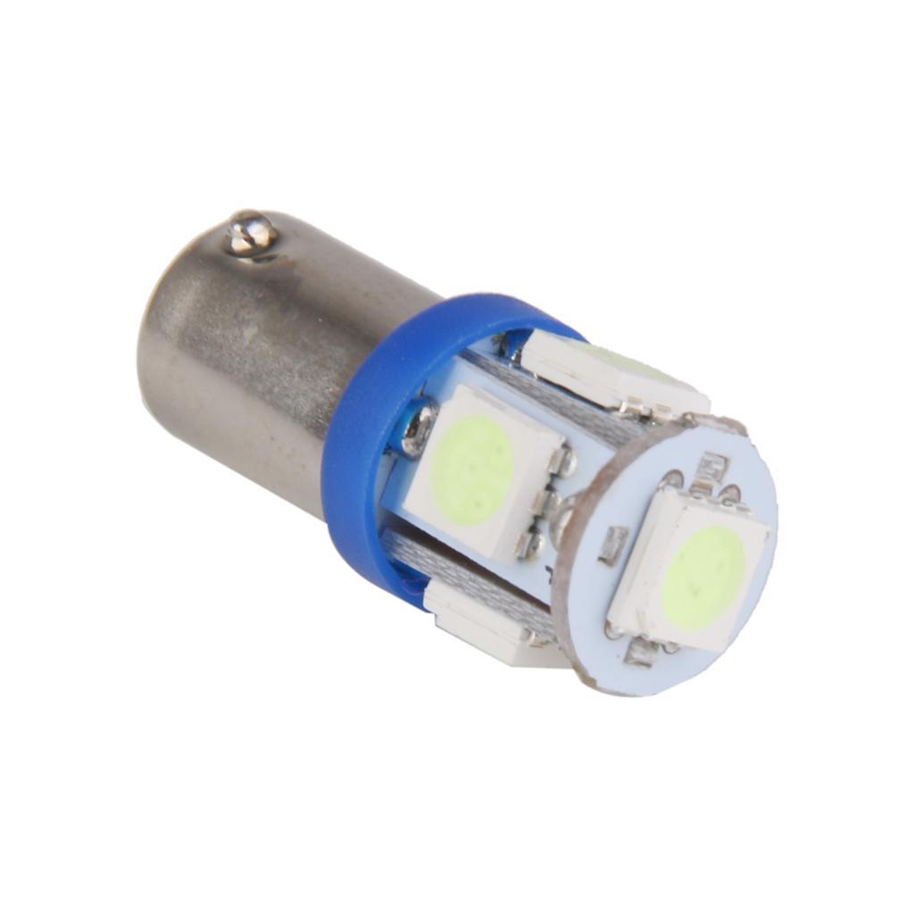 4-7pack BA9S Bayonet 12V Car LED 5050 5 SMD Ice Blue Dash Interior Light Bulb