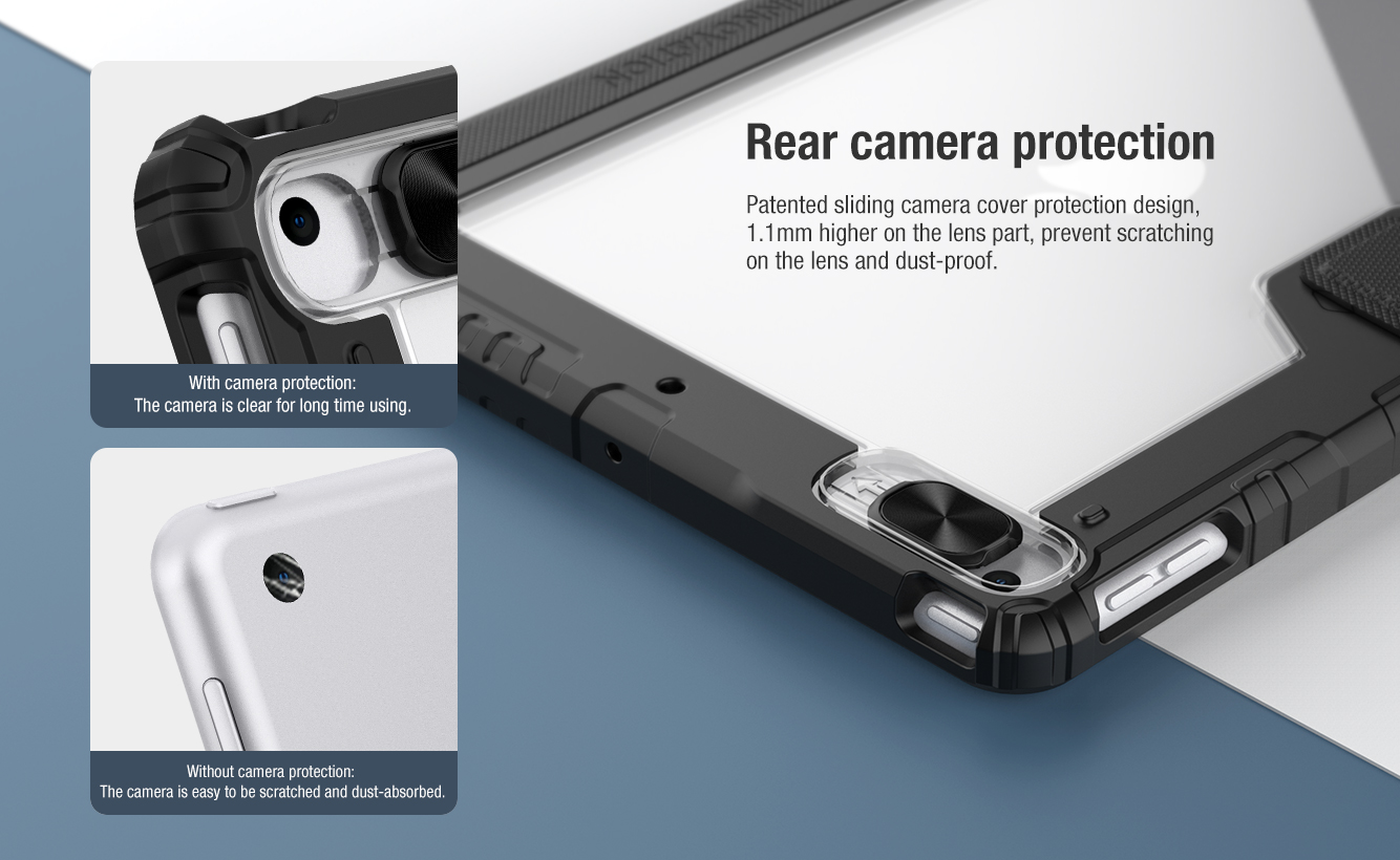Bao da cao cấp cho iPad 10.2 inch 2019/2020 hàng chính hãng Nillkin Bumper Leather có nắp bảo vệ camera