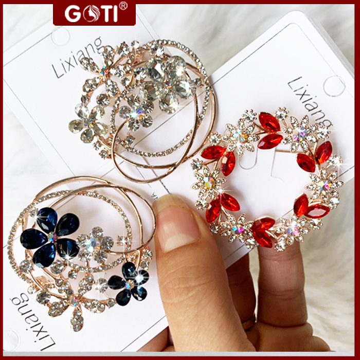 GOTI - Charm Cài Áo Đôi Thiên Nga Kiểu Tag Cài Váy Đẹp Thanh Lịch Dành Cho Nữ Kiểu Dáng Hoa Cao Cấp Đa Dạng GOTI CA12