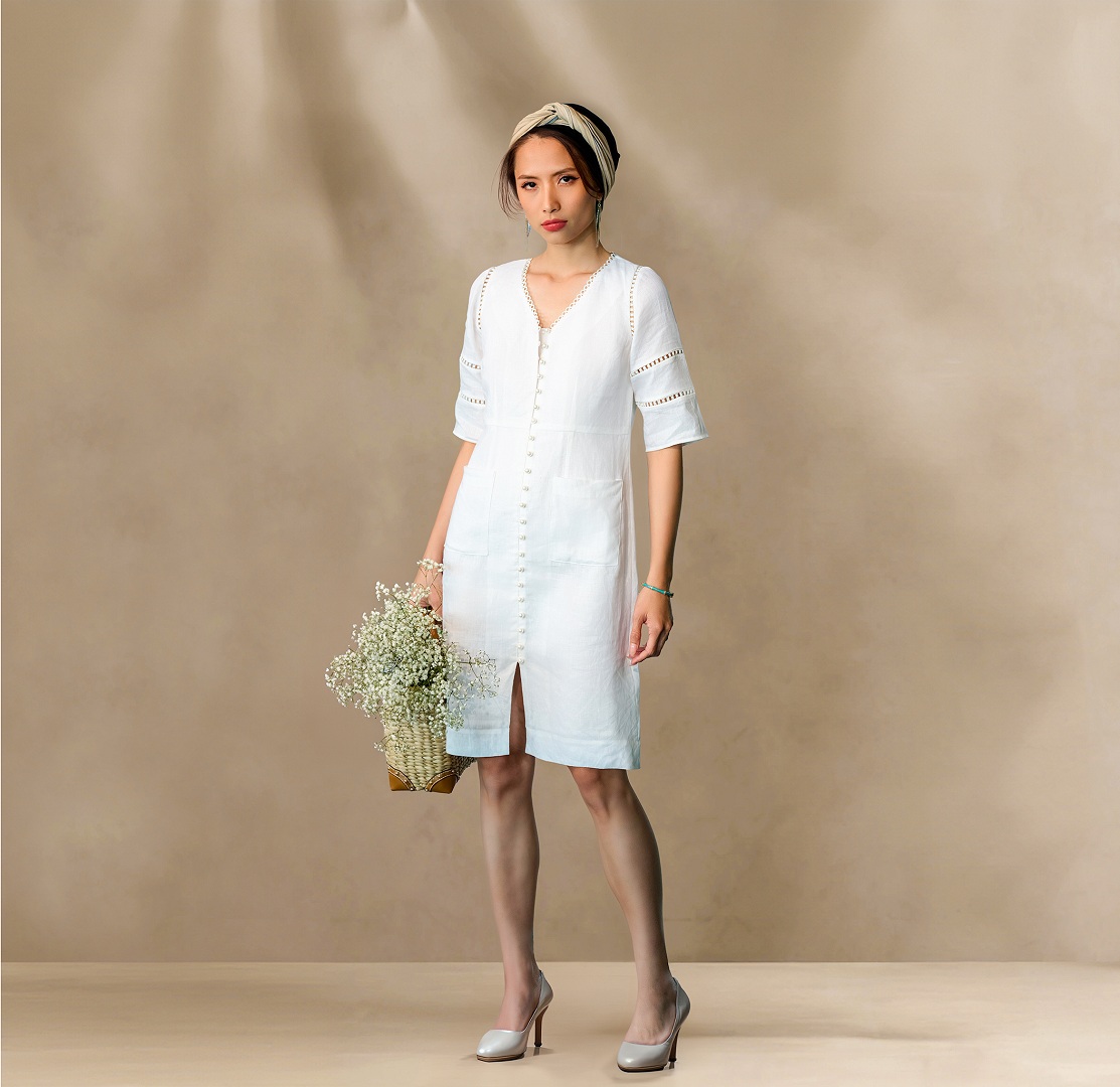 Đầm Suông Linen Sương DRE137 thời trang thiết kế Hity