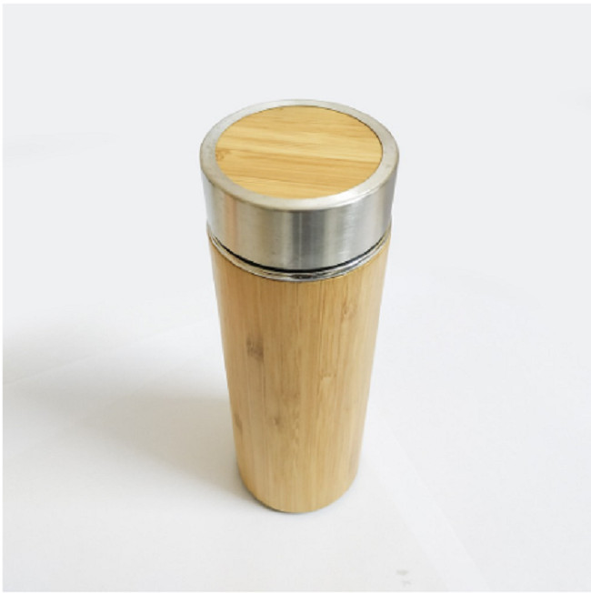 Bình Nước Giữ Nhiệt Lõi Inox Vỏ Gỗ Tre T7 Cao Cấp