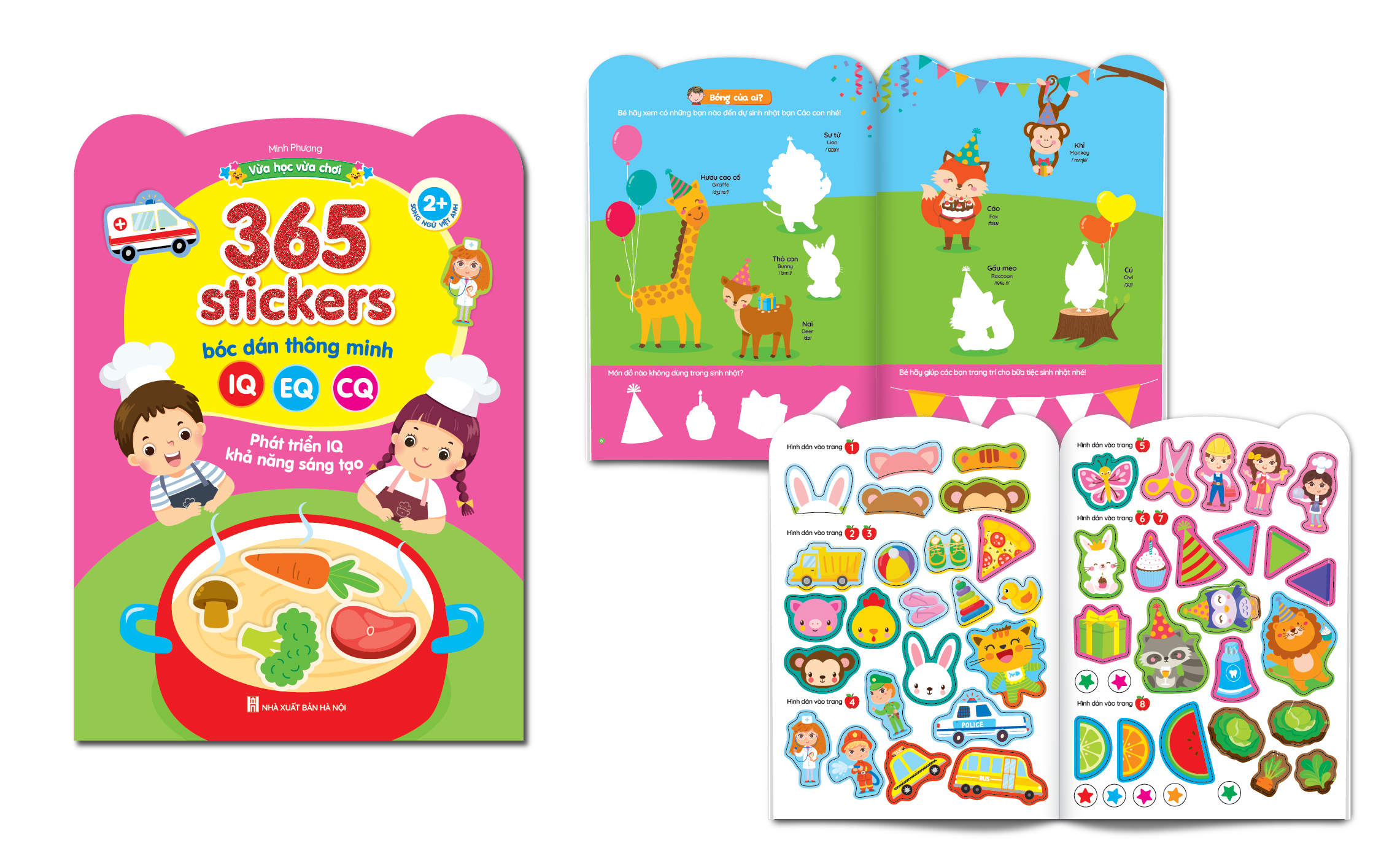 Bộ sách 365 Stickers Bóc dán thông minh - Giúp bé phát triển IQ, EQ, CQ