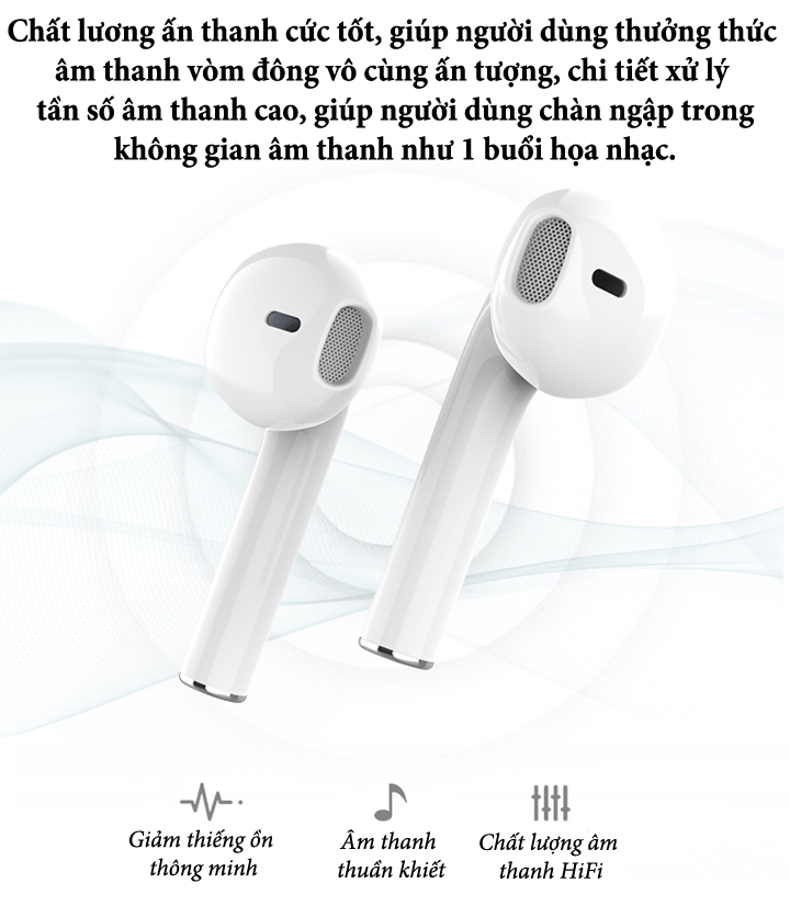 Tai nghe Bluetooth 5.0 Inphic i12 TWS không dây dùng cho điện thoại máy tính bảng - Hàng chính hãng