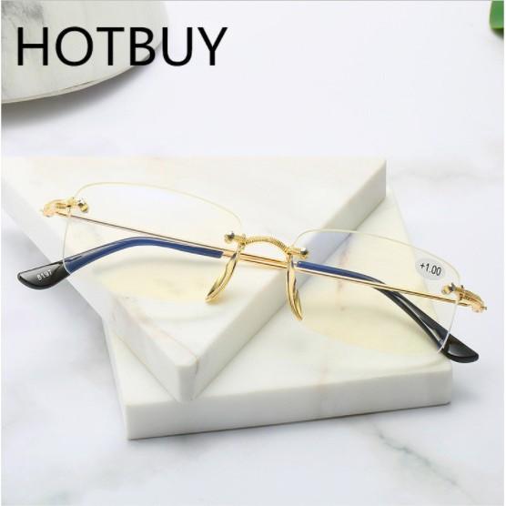 Kính lão thị viễn thị hai tròng siêu nhẹ gọng khoan KT92UNIQUI  GOLD kiểu dáng doanh nhân NHÌN XA VÀ GẦN