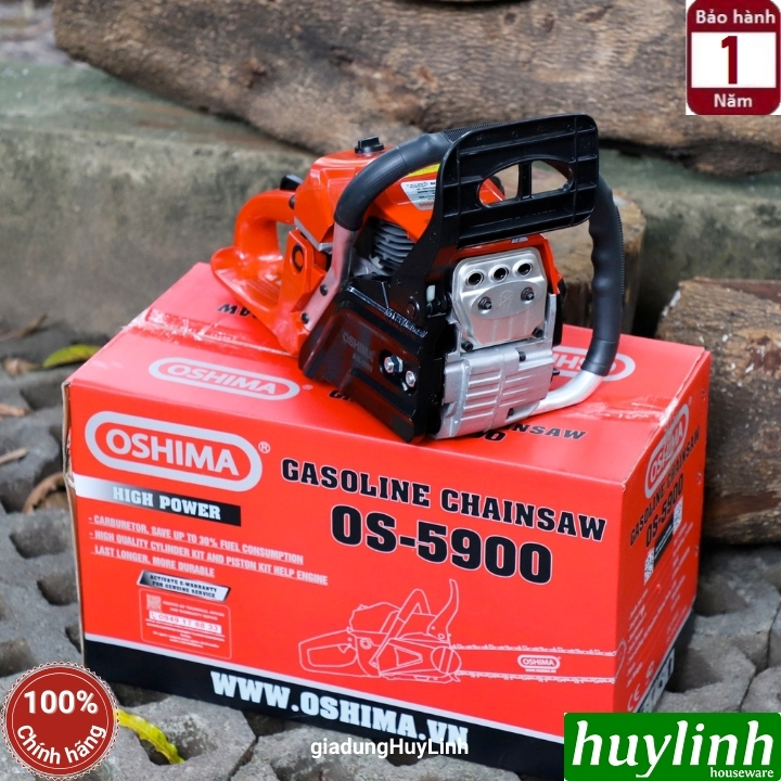Máy cưa xích chạy xăng Oshima OS-5900 - 50cm - 2500W - Hàng chính hãng