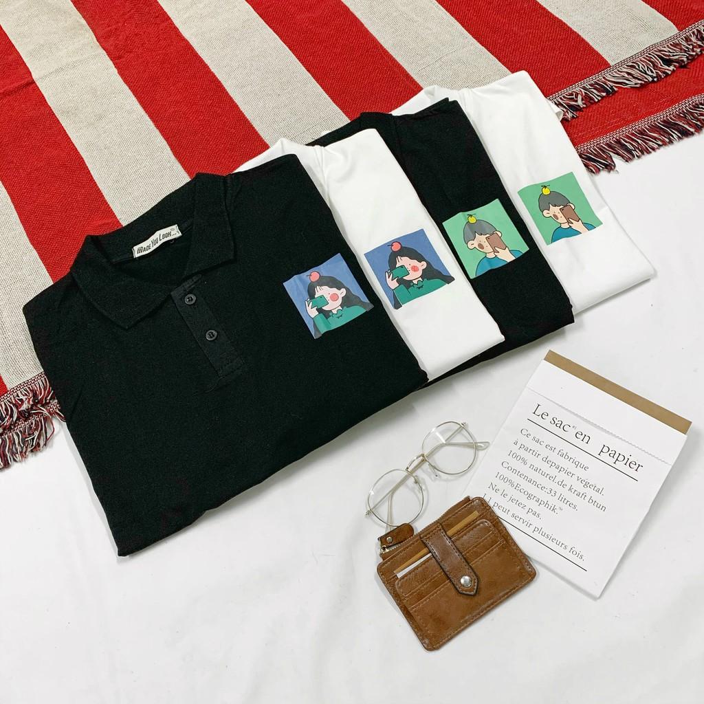 Áo thun polo tay lỡ CHỤP HÌNH phông Unisex nam nữ tee oversize form rộng pull Ulzzang Streetwear Hàn Quốc vải mềm