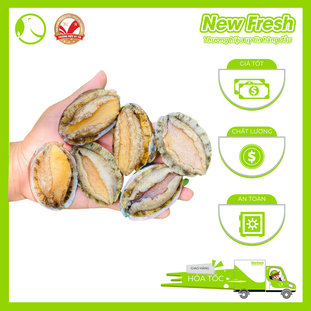 Bào Ngư Đông Lạnh Nissi Size 10-12 Con Túi 1Kg