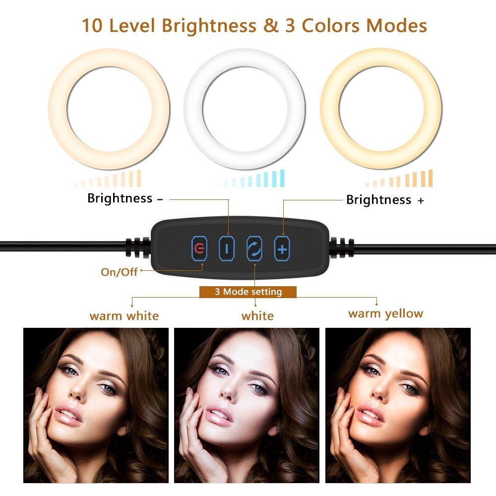 Đèn Led Tròn Hỗ Trợ Chụp Ảnh Cho Điện Thoại