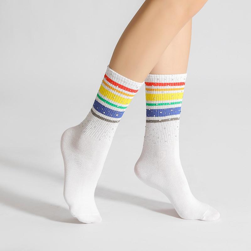 Tất Cổ Cao/ Vớ Cổ Cao Nữ Trắng Dễ Thương Vải Cotton Co Giãn Thời Trang Hàn Quốc DUASHOP