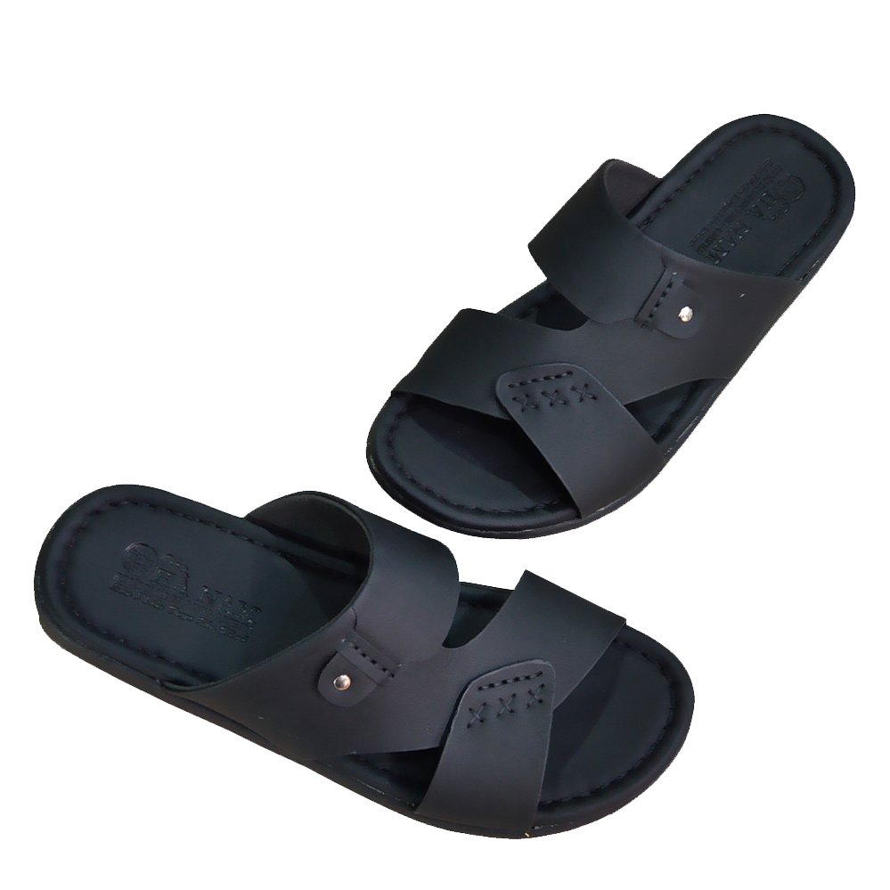 Dép Nam Quai Ngang HÀ NAM Da Bò Thật Cao Cấp DNA2217