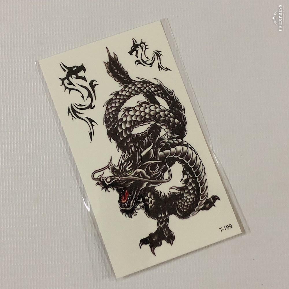 Combo 6 tấm hình xăm dán hươu đen 10x6cm