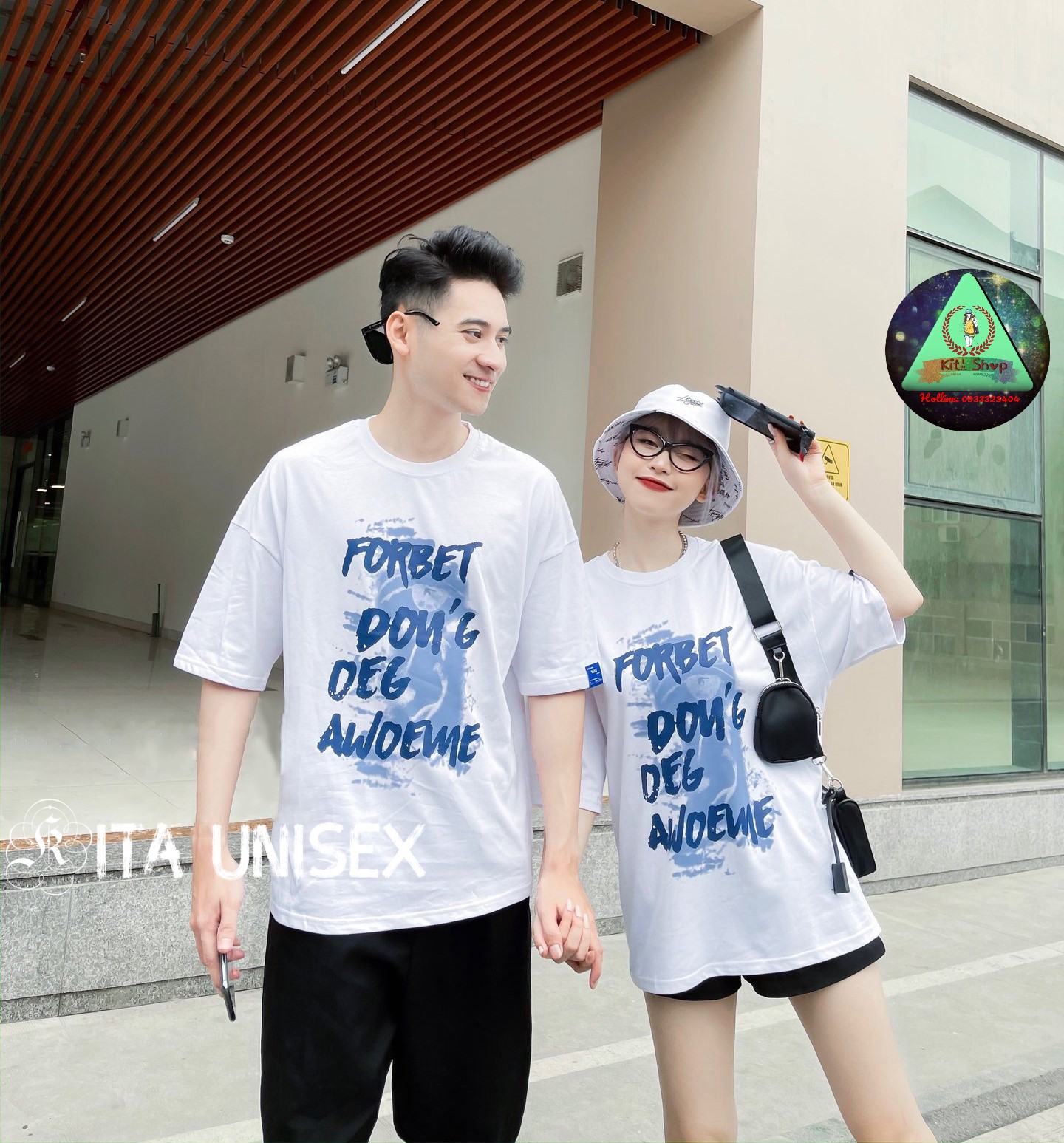 Áo Thun Couple Nam Nữ Ngắn Tay Unisex Form Rộng thời trang Hot Trend Freesize Kita Unisex - FORBET