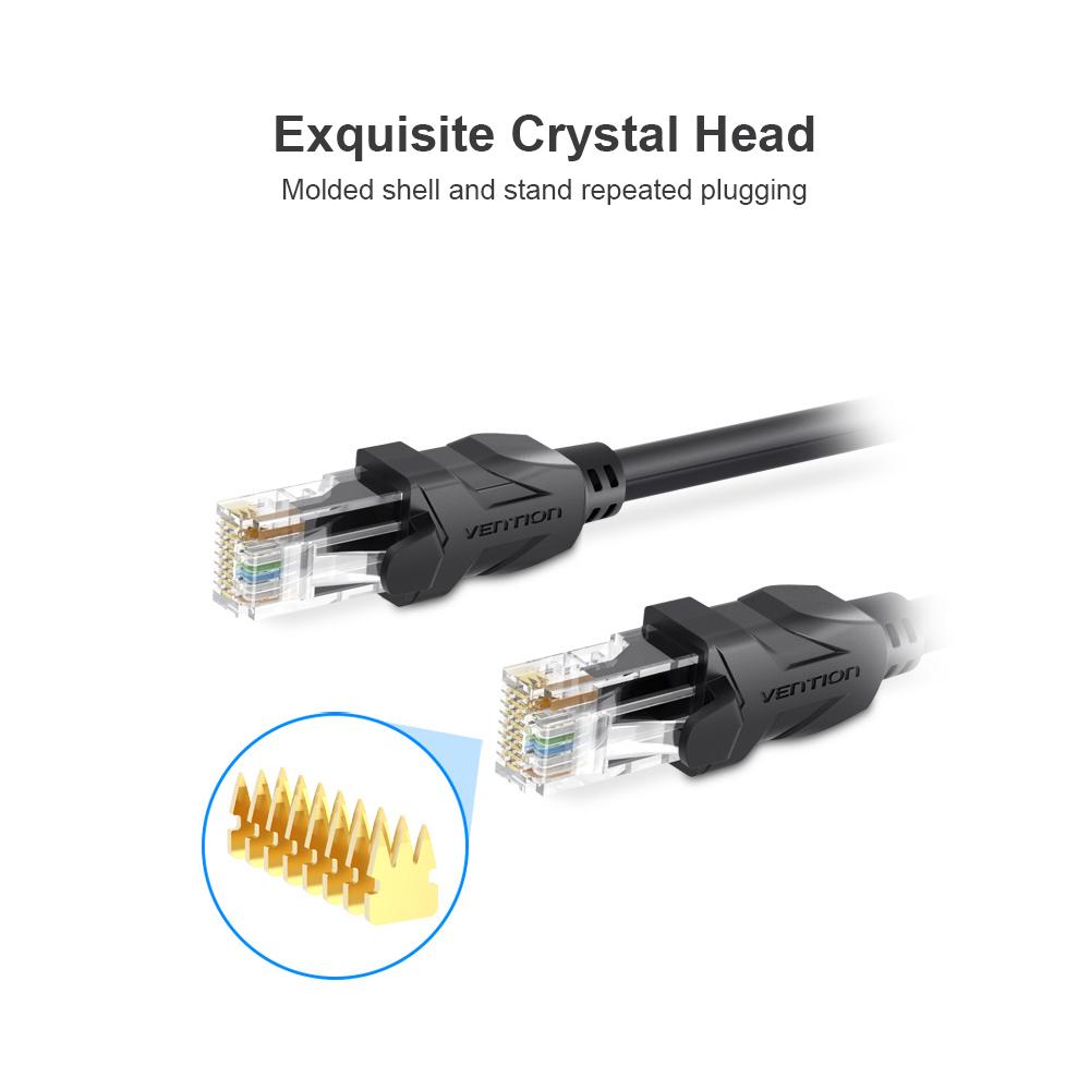 Cáp VENTION Ethernet Cat 6 Cáp mạng phẳng tốc độ nhanh Gigabit Cáp LAN RJ45 cho doanh nghiệp gia đình 40m / 131,23ft