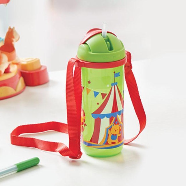 BỘ HỘP CƠM KIDDO CIRCUS - BÌNH NƯỚC ECO CÓ ỐNG HÚT KIDS PRINTABLE STRAW TUMBLER 500ML