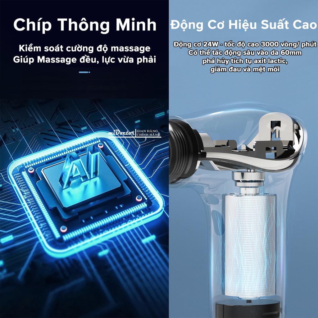 Súng Massage Cầm Tay Đấm Lưng Cổ Vai Gáy Trị Nhức Mỏi - Máy Mát Xa Trị Liệu 8 Đầu Compact KH 325 Chính Hãng miDoctor