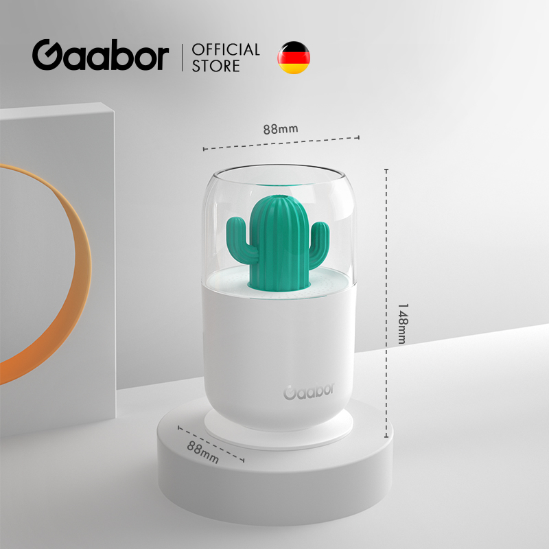 Máy phun sương nano mini tạo ẩm, khuếch tán tinh dầu có đèn ngủ GAABOR GMH-N3A dung tích 300ml - Hàng chính hãng