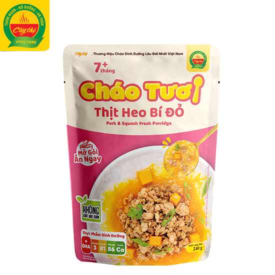 Combo 10 Gói Cháo Tươi Cây Thị: 2 Gà Ác Đậu Xanh, 2 Thịt Bò, 2 Thịt Heo, 1 Cá Hồi, 1 Cá Lóc, 1 Lươn Đậu Xanh, 1 Rau Củ