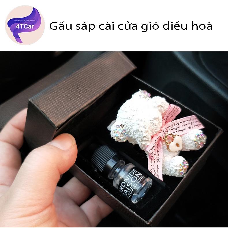 Gấu sáp trang trí ô tô cài cửa gió điều hoà