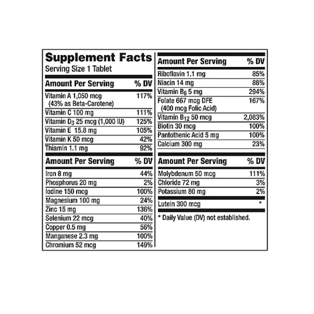 HŨ 275 VIÊN ĐA VITAMIN - NỮ TRÊN 50 TUỔI Centrum Silver Women’s Multivitamin, Non GMO, Gluten Free, Age 50 and Older