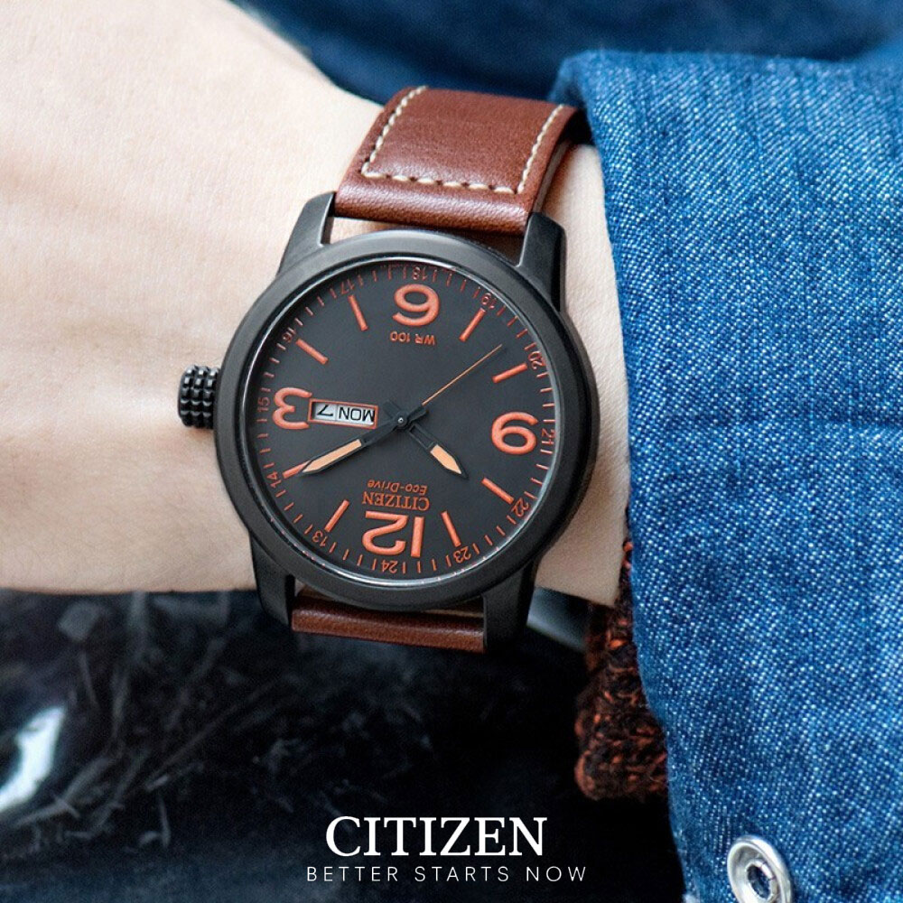 Đồng Hồ Nam Citizen Dây Da BM8475-26E - Mặt Đen