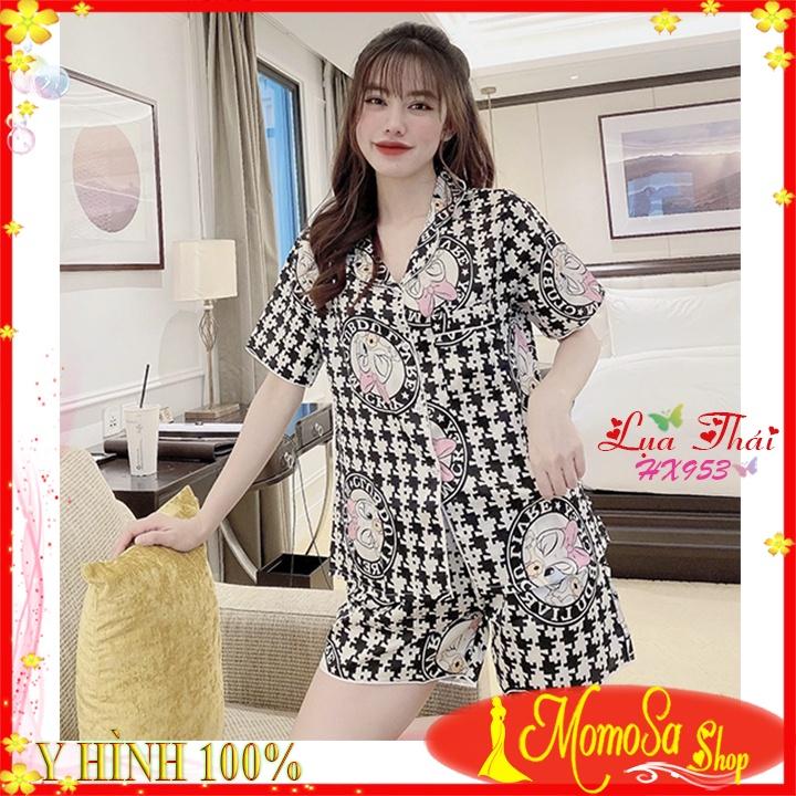 Đồ Bộ Nữ Mặc Nhà Pijama Tiểu Thư Quần Đùi Lụa Thái