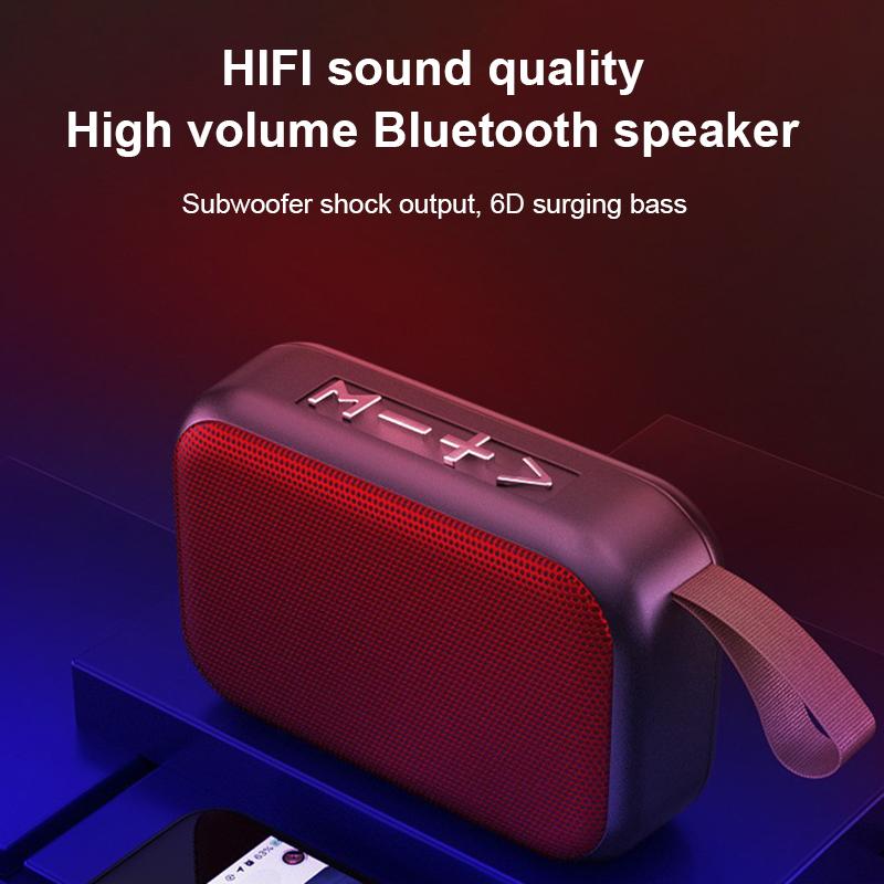 Loa kết nối không dây bluetooth loa di động ngoài trời âm thanh stereo hỗ trợ TF có thể tìm kiếm các đài phát thanh Color: green