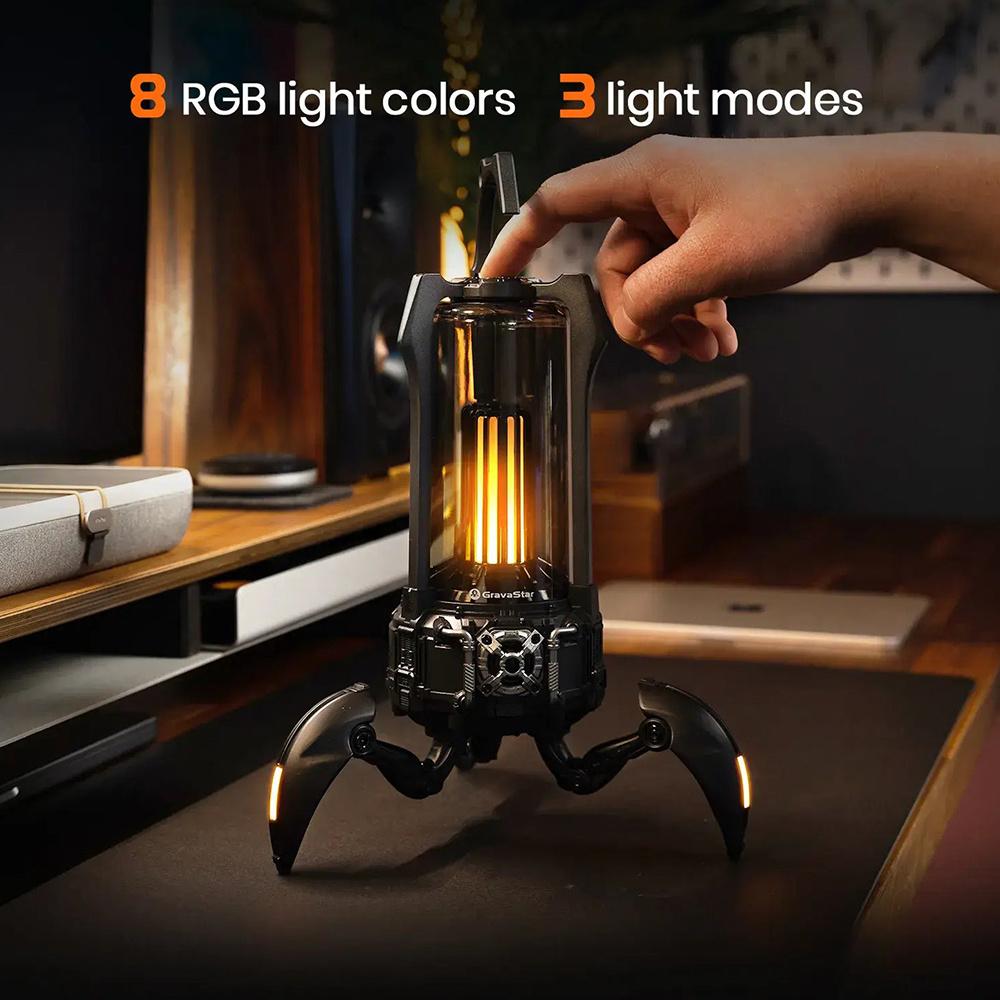 Bản gốc Gravastar Supernova Bluetooth Loa Bluetooth 5.3.25W Âm thanh mạnh mẽ, Aux tương thích, Loa phát lại 9 giờ Color: Dawn White