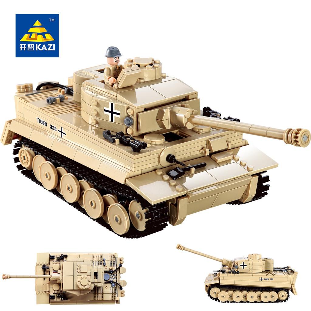 Đồ chơi Lắp Ráp Xe Tank Đức Thế chiến II - War Tank Kazi 82011 - Xếp hình thông minh - Mô hình trí tuệ