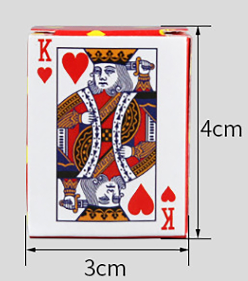 Bộ bài tây mini 52 lá 38x53 mm Poker chơi bài tiến lên, xì lát ngày tết cực vui nhộn bài poker bản nhỏ xinh 