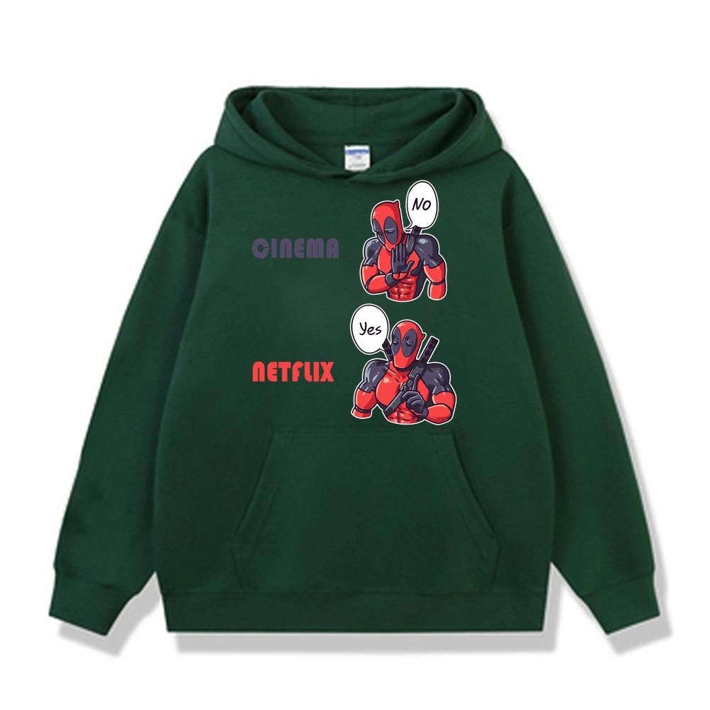 Hoodie nam Deadpool biểu cảm Yes No hài hước mcu BND470 - Xanh biển