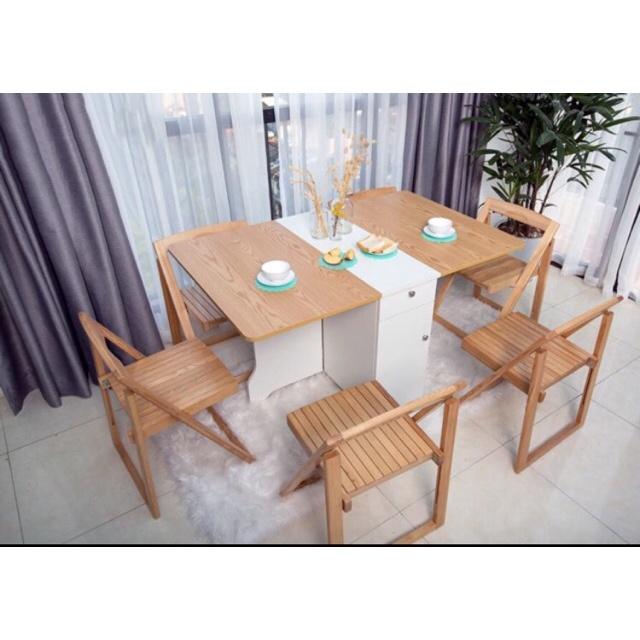 Bộ bàn ăn Thông Minh gỗ Sồi