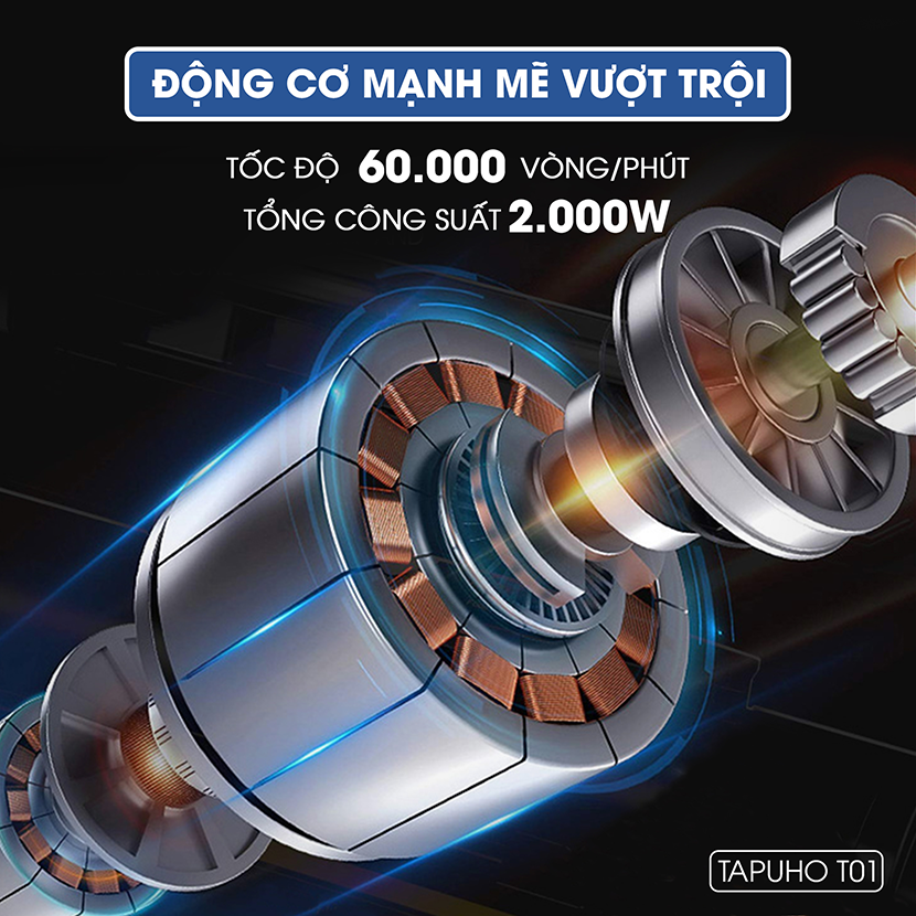 Máy Làm Sữa Hạt Đa Năng TapuhoT01 | Công Suất 2000W | Dung Tích 1.75L | Có Chức Năng Tạm Dừng | Hàng Chính Hãng