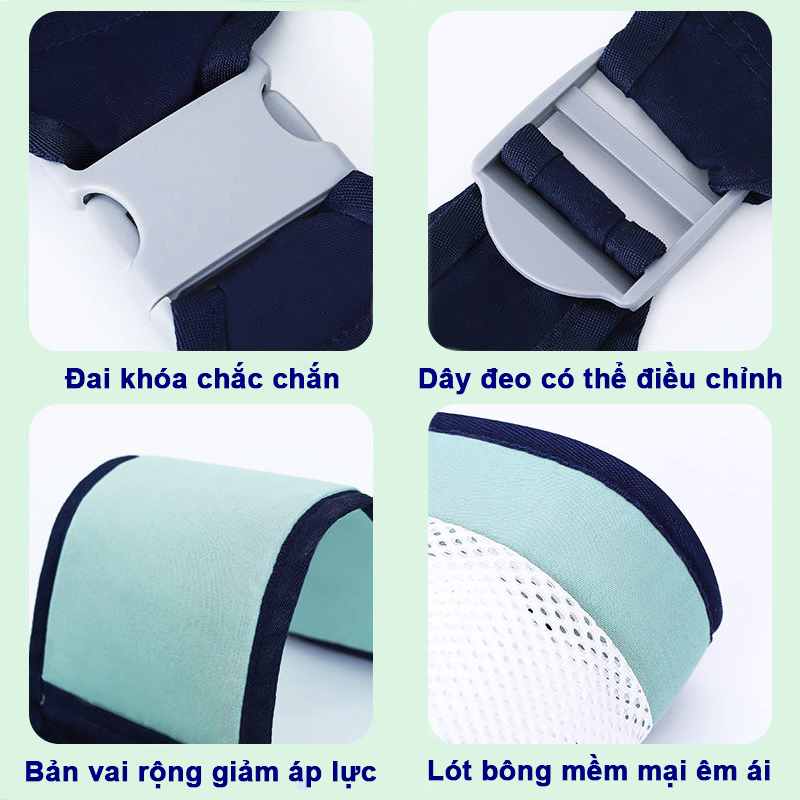 Địu em bé gọn nhẹ cao cấp Baby-S, Địu cho bé 0-3 tuổi thông thoáng dễ sử dụng – SSS035
