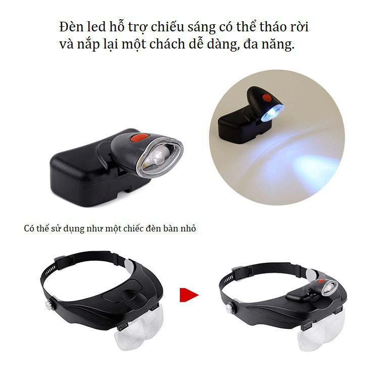 Kính Lúp Đeo Đầu Có Đèn 81001-F