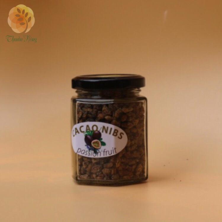 ZENI- CA CAO NGÒI - CHANH LEO - Ca cao Thuần Việt- Cocoa Nibs with passion fruit- 100g