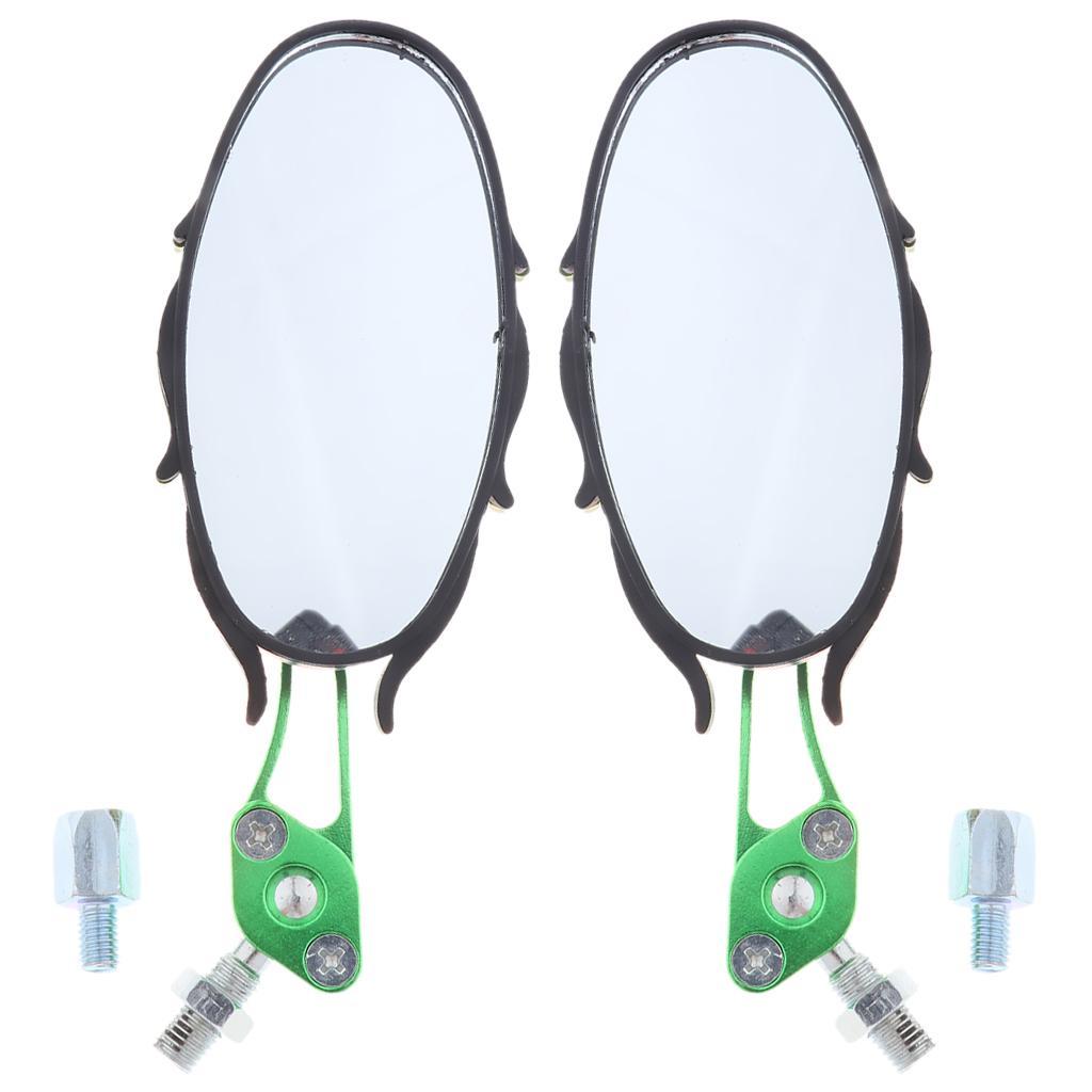 Alloy Rear View Race Mirrors Handle Bar Mount Clamp for Yamaha Motorbikes