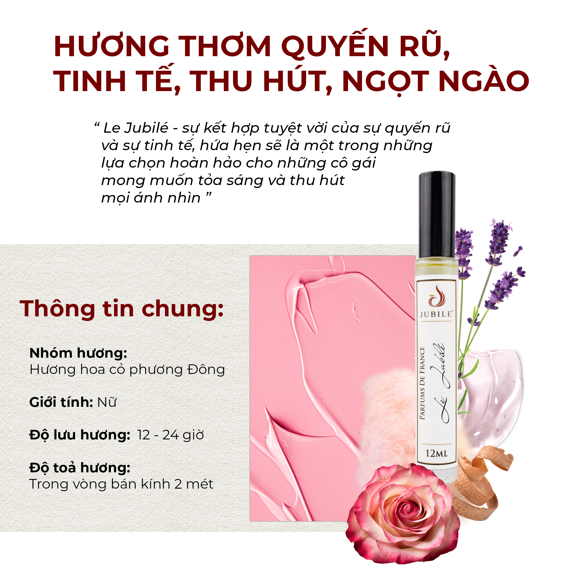 Tinh dầu nước hoa nữ Jubilé Perfume Le