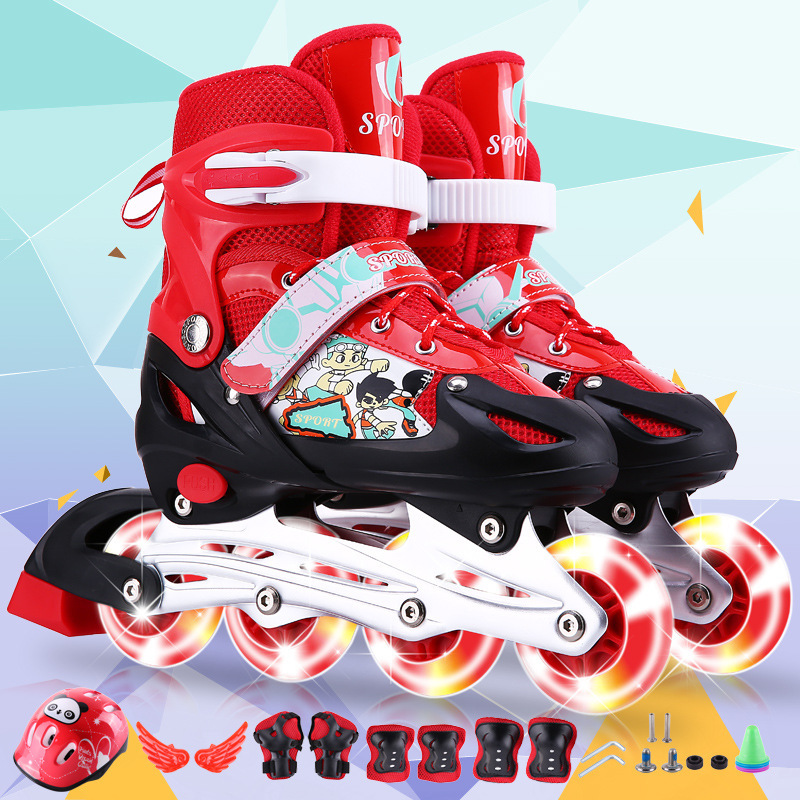 Giày patin thể thao trẻ em - màu đỏ