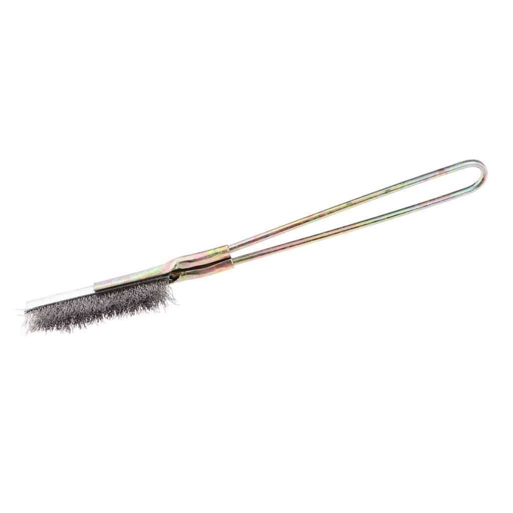 2pcs Stainless Steel Handle Wire Brush for Rust Paint Straight Head