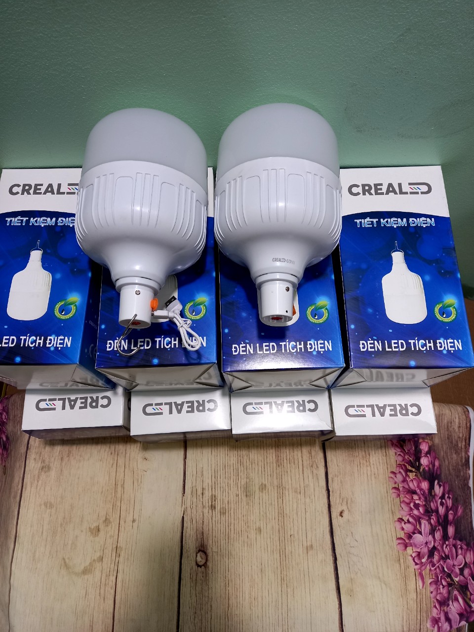 COMBO 3 BÓNG LED TÍCH ĐIỆN 50W THƯƠNG HIỆU CREALED ĐỘ SÁNG TỐT,GÓC SÁNG RỘNG