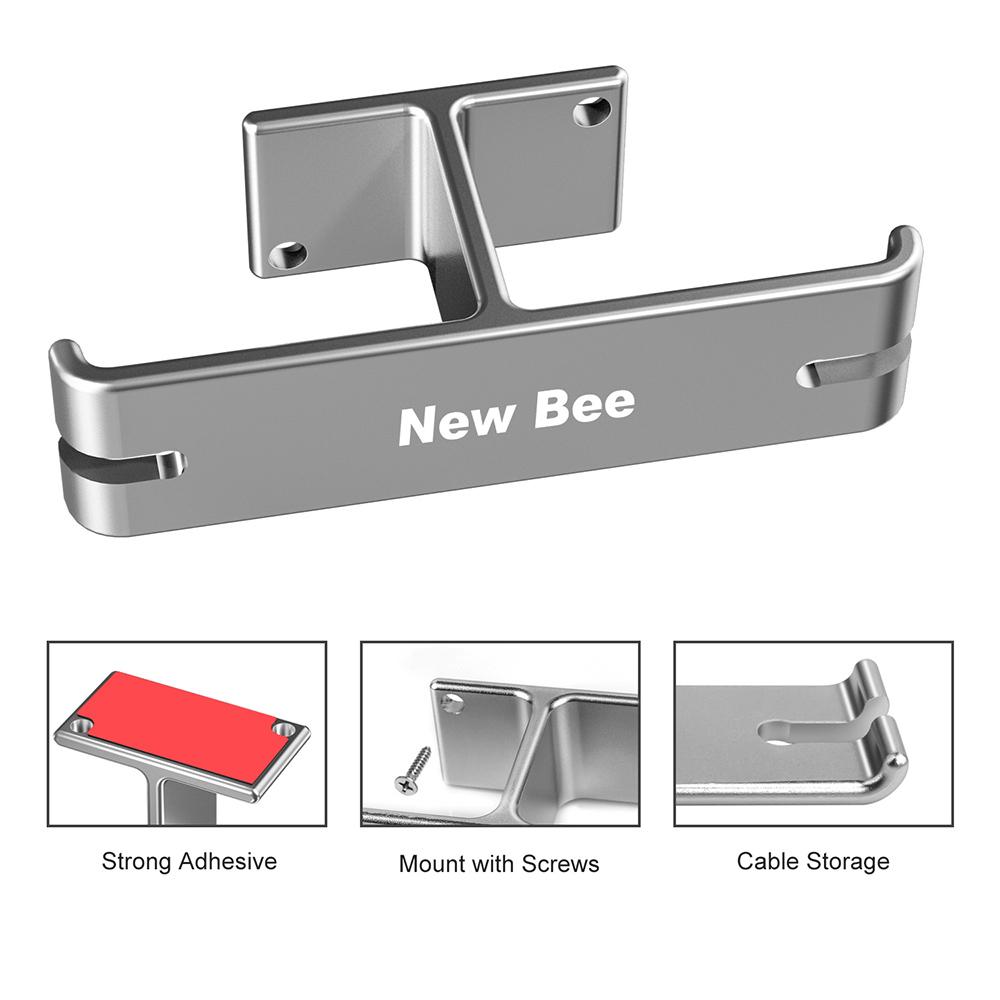 Giá đỡ tai nghe kép Bee bằng nhôm đa năng có Bộ cuộn cáp sạc - Bạc