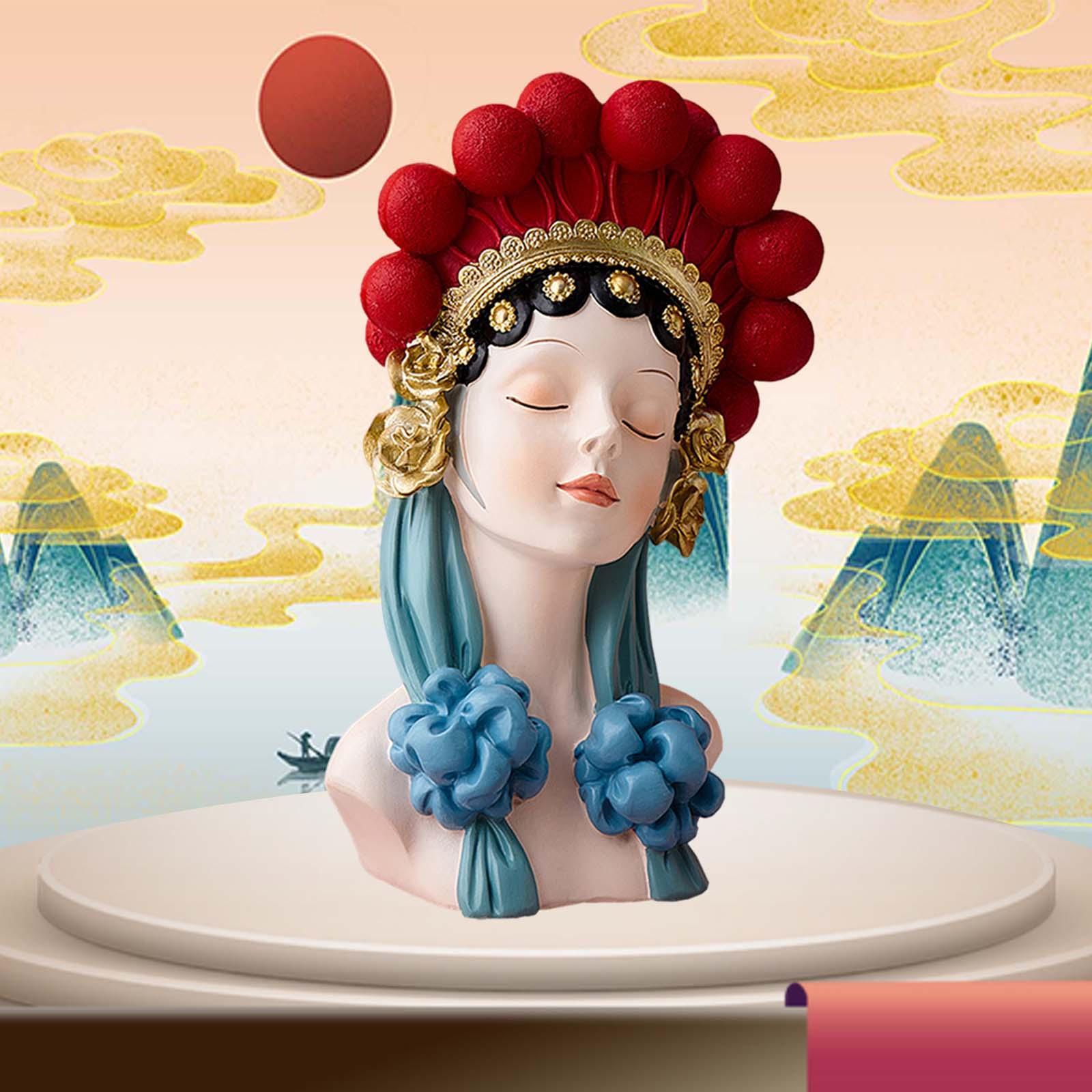 Doll Statue Figurine Sculpture for Fireplace Tabletop Bookcase