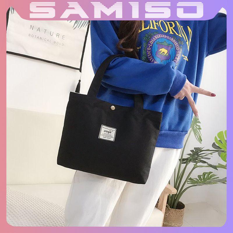 Túi tote vải canvas cỡ nhỏ đeo chéo trơn mềm đi học đẹp giá rẻ TT2