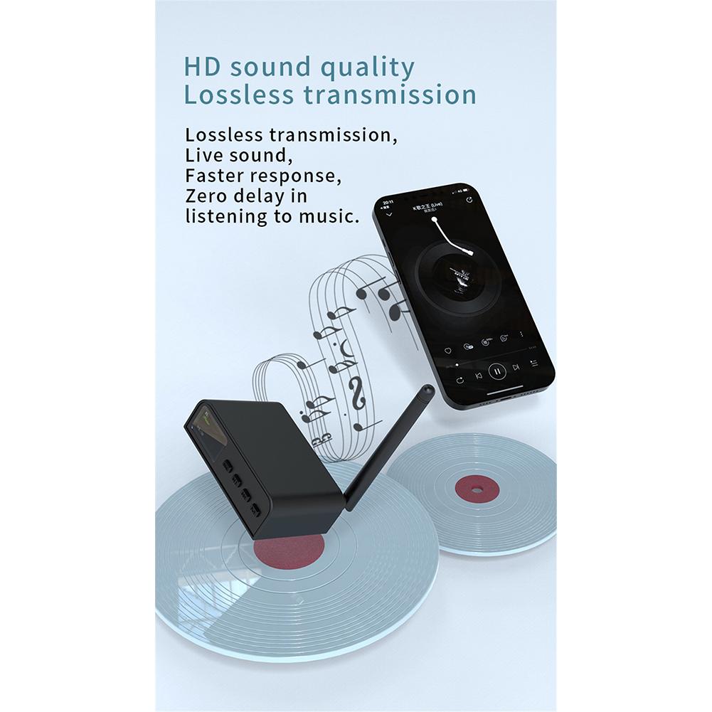 Smart Bluetooth-compatible 5.1 Adapter Audio Transmitter Upgrade Aux Adapter Sound Stereo Receiver With Screen Display For Computer Tv