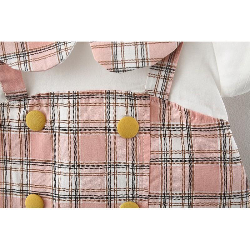 Váy giả yếm cổ vest Bé Gái
