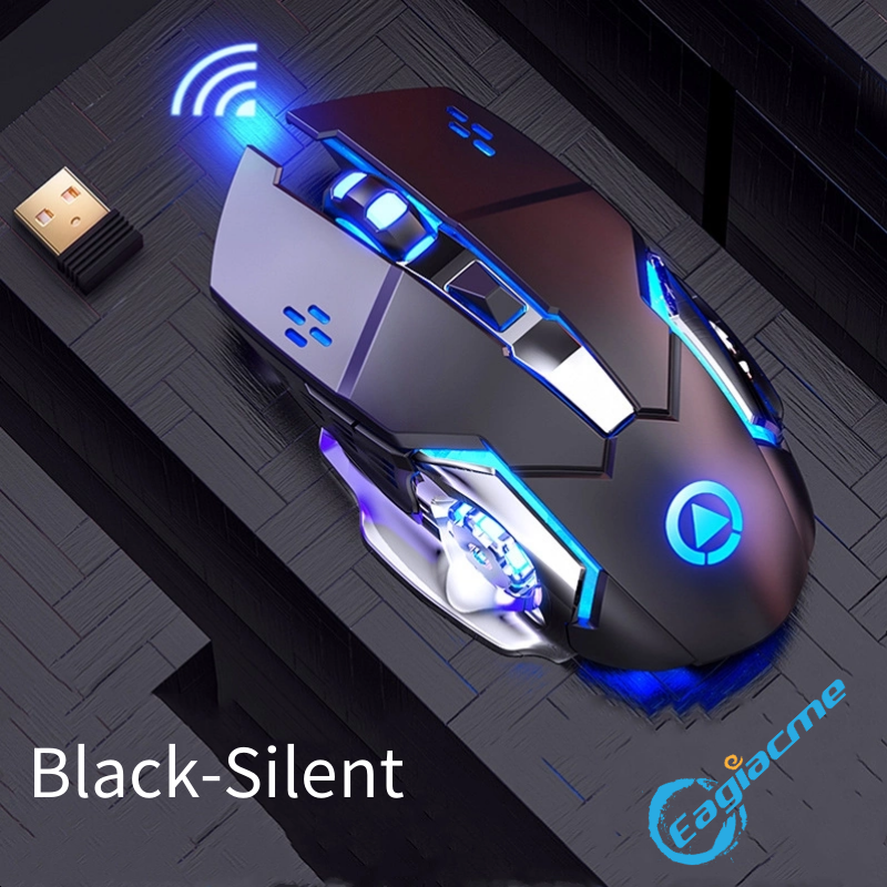A4 Chuột Chơi Game Chuyên Nghiệp 6 Phím 2.4Ghz Không Dây Game Thủ Chuột Cho Máy Tính/Laptop Có Thể Sạc Silent Chuột Cho PUBG/Cs: đi/LOL